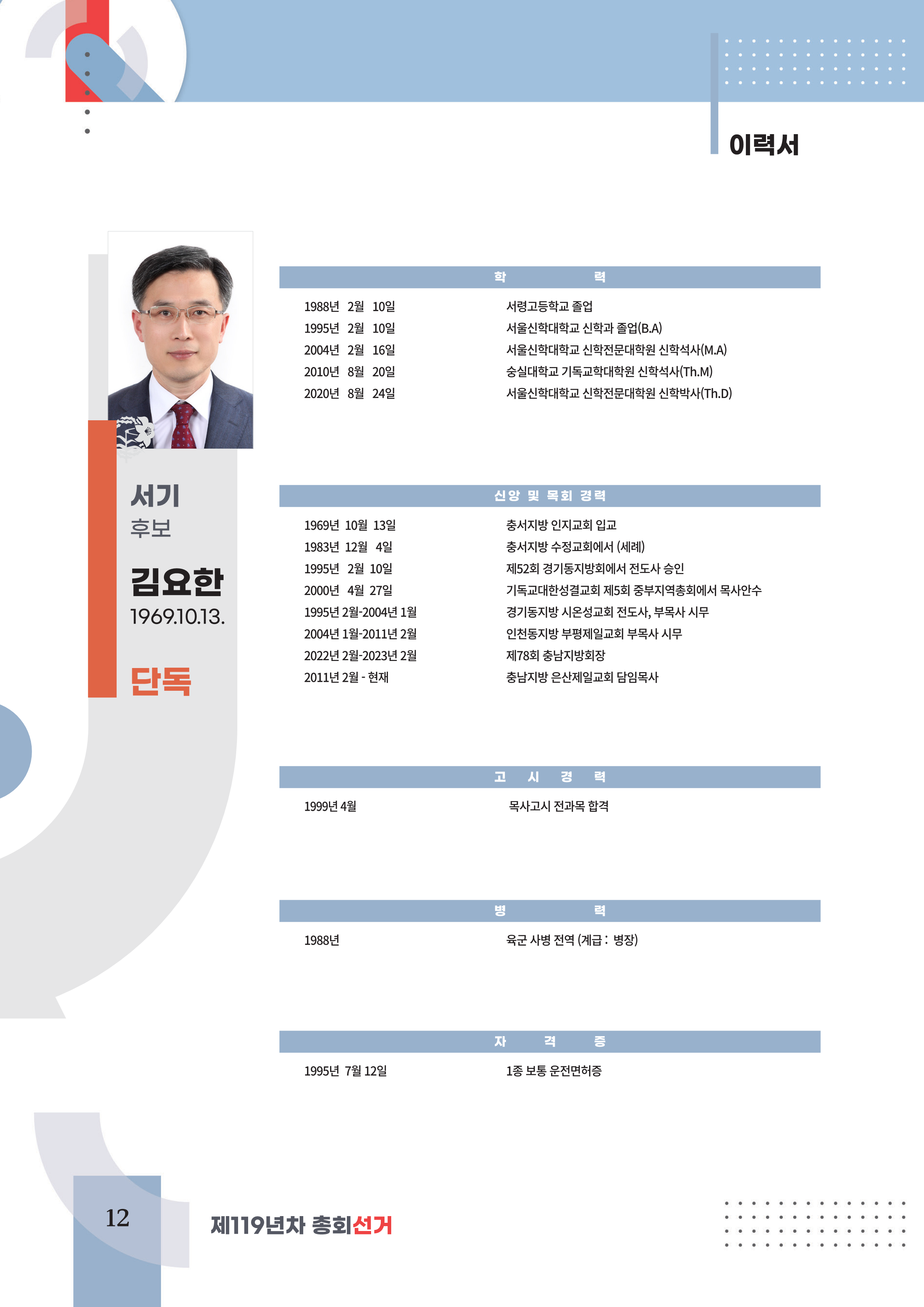 후보 이력서